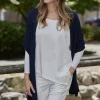 Bamboo & Recycled Cashmere Wool Travel Wrap - Dark Navy