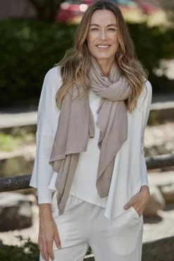 Bamboo & Recycled Cashmere Wool Travel Wrap - Mushroom