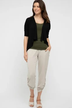 Bamboo Drape Cardi - Black