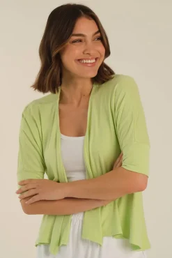 Bamboo Drape Cardi - Lettuce