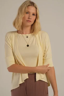 Bamboo Drape Cardi - Vanilla