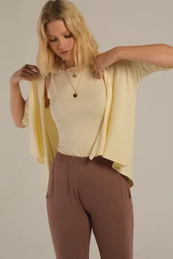 Bamboo Drape Cardi - Vanilla