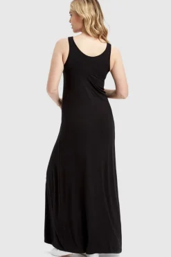 Bamboo Maxi Maternity Dress - Black