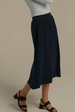 Bamboo Midi Skirt - Dark Navy