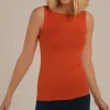 Bamboo Shell Top - Flame