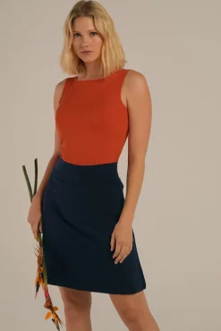 Bamboo Shell Top - Flame