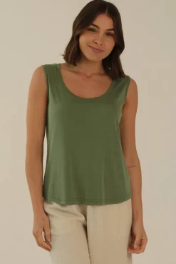 Classic Scoop Tank - Gum Leaf