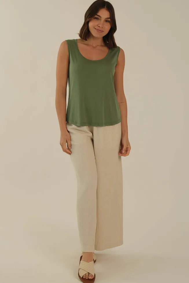 Classic Scoop Tank - Gum Leaf