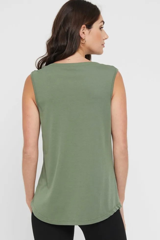 Classic Scoop Tank - Gum Leaf