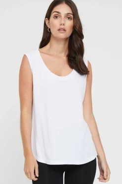 Classic Scoop Tank - White