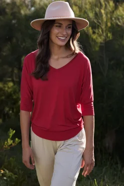 Dolman Sleeve Top - True Red