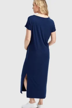 Elsie Maternity Dress - Navy