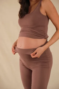 Essential Bamboo Maternity Pants - Mousse