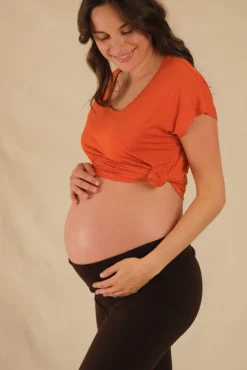 Essential Bamboo Maternity Pants - Chocolate