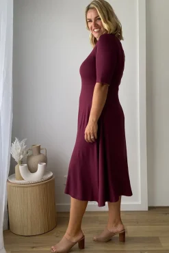 Harmony Dress - Burgundy