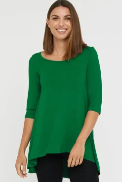 Hi Lo Hem Top - Green