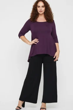 Hi Lo Hem Top - Plum