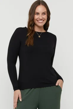 Long Sleeve Crew Neck - Black