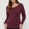 L/S Layering Top - Burgundy