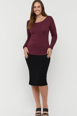 L/S Layering Top - Burgundy