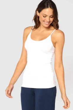 Lucia Bamboo Cami - White