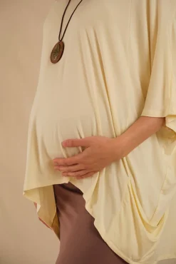 Mara Maternity Top - Vanilla