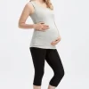 3/4 Maternity Leggings - Black