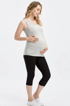 3/4 Maternity Leggings - Black