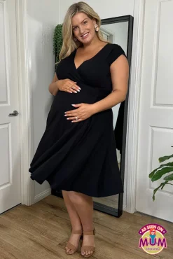 Maternity Wrap Dress - Black