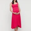 Melanie Maternity Dress - Magenta