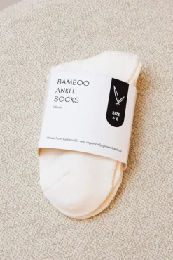 Men's Bamboo Ankle Socks 2 Pack - White