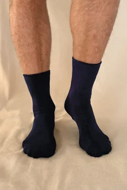 Men's Bamboo Bed Socks - Navy