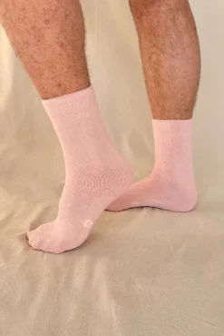 Men's Bamboo Bed Socks - Pink