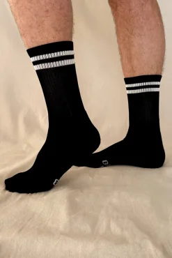Men's Bamboo Cushion Crew Socks 3 Pack - Black