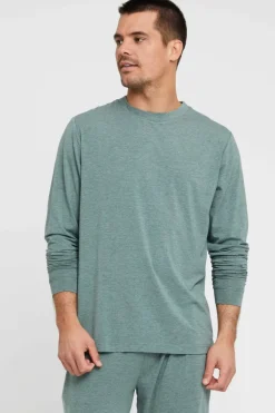 Men's Long Sleeve Crew Neck - Moss Green