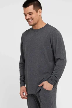 Men's Long Sleeve Crew Neck - Charcoal