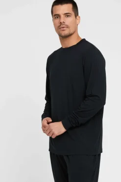 Men's Long Sleeve Crew Neck - Black