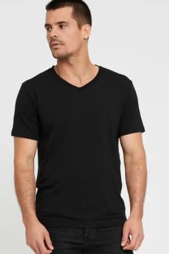Men's V Neck Tee - Black