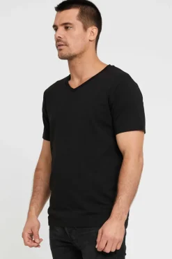 Men's V Neck Tee - Black