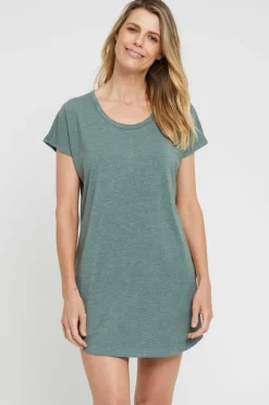 Niah Night Dress - Moss Green