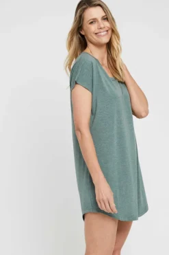 Niah Night Dress - Moss Green