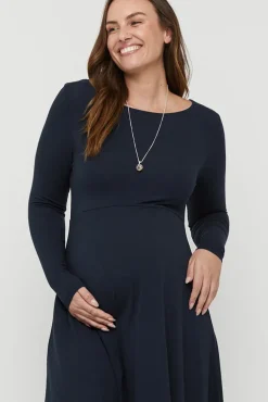 Olivia Maternity Dress - Dark Navy