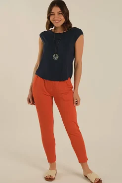 Peggy Bamboo Trouser - Flame