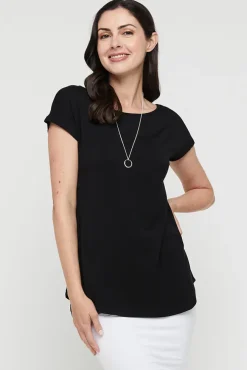 Pia Bamboo Tee - Black