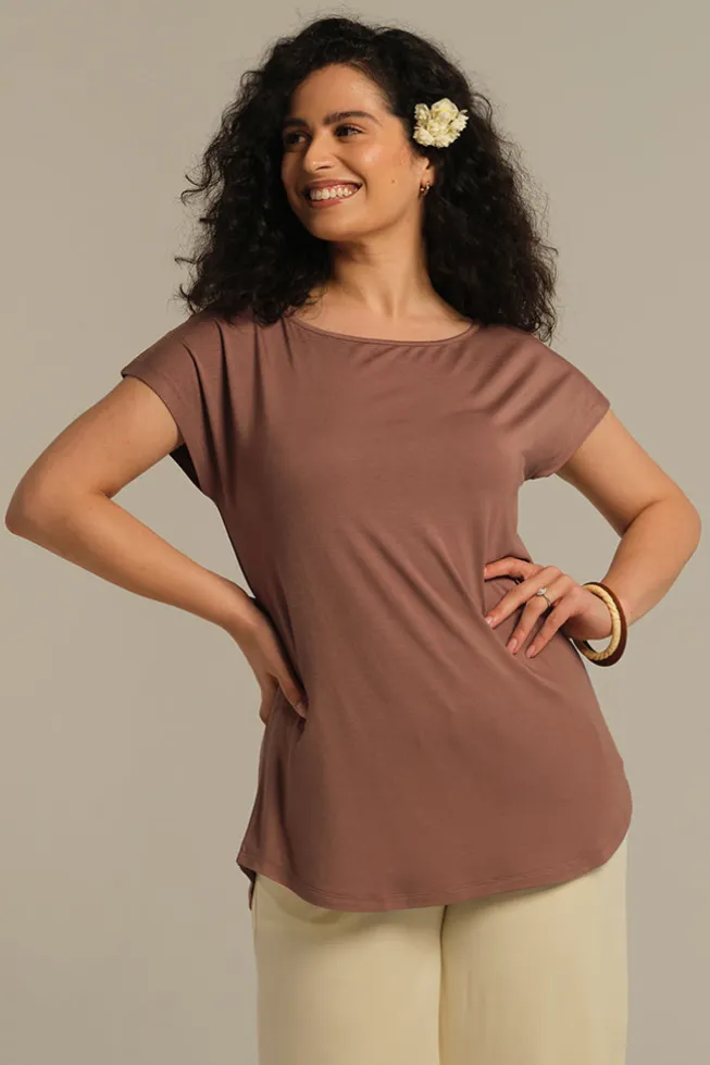 Pia Bamboo Tee - Mousse