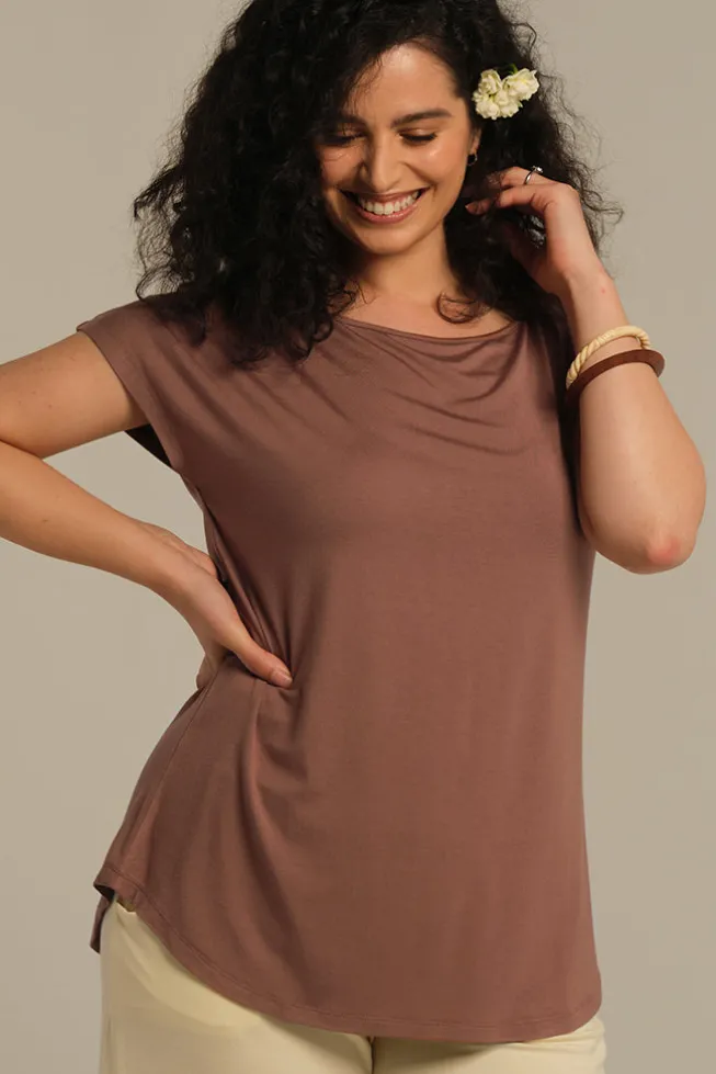 Pia Bamboo Tee - Mousse