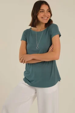 Pia Bamboo Tee - Silver Pine