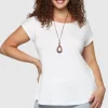 Pia Bamboo Tee - White