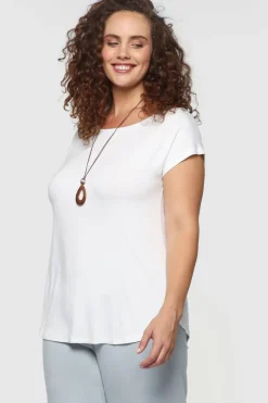 Pia Bamboo Tee - White