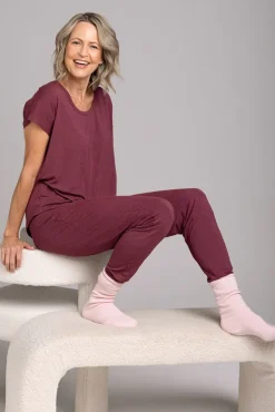 PJ Slouch Pant - Burgundy